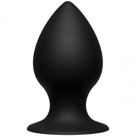 Чёрная анальная пробка Kink Ace Silicone Plug 4" - 10,16 см.