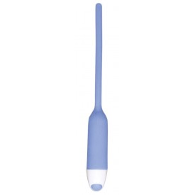 Голубой вибратор для уретры Dilator Vibe - 19 см.